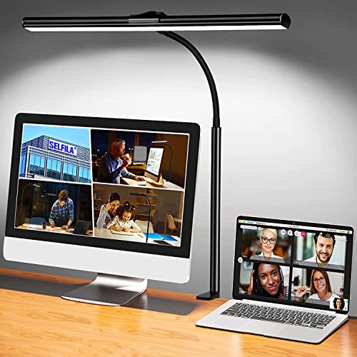 ZASTION LED Desk Lamp with Clamp and Gooseneck