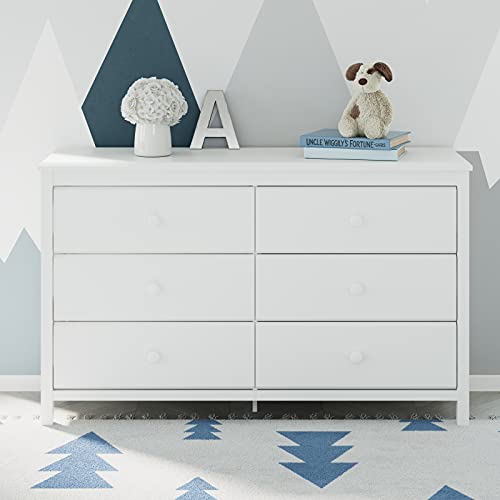 Storkcraft Alpine 6-Drawer White Dresser