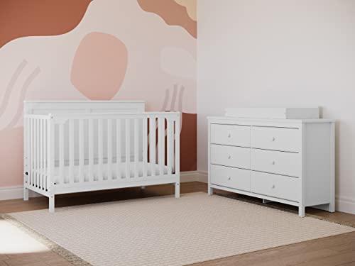 Storkcraft Alpine 6-Drawer White Dresser