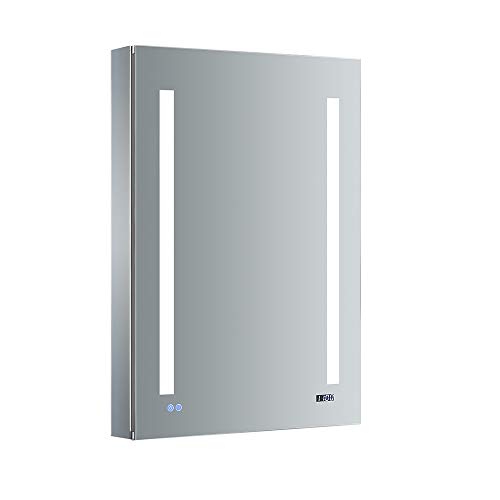 Fresca Tiempo 24" Wide x 36" Tall Bathroom Medicine Cabinet w/LED Lighting & Defogger