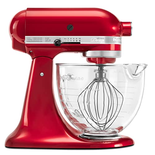 KitchenAid 5-Qt. Artisan Glass Bowl Mixer - Red