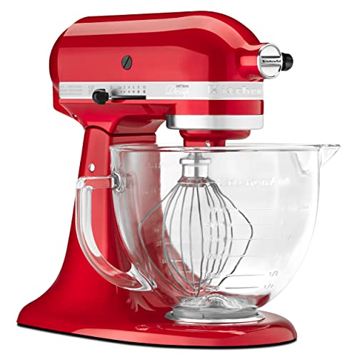 KitchenAid 5-Qt. Artisan Glass Bowl Mixer - Red