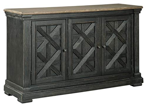 Signature Design by Ashley Tyler Creek-Dining Server, 3-Door, Antique Black
