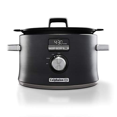 Calphalon Digital Slow Cooker, Dark Stainless Steel