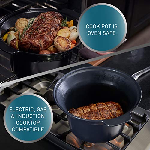 Calphalon Digital Slow Cooker, Dark Stainless Steel