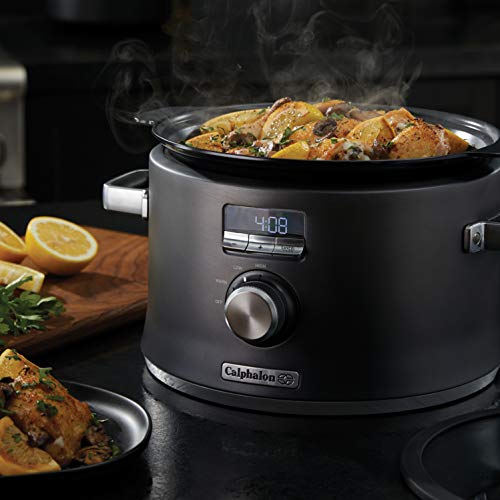 Calphalon Digital Slow Cooker, Dark Stainless Steel