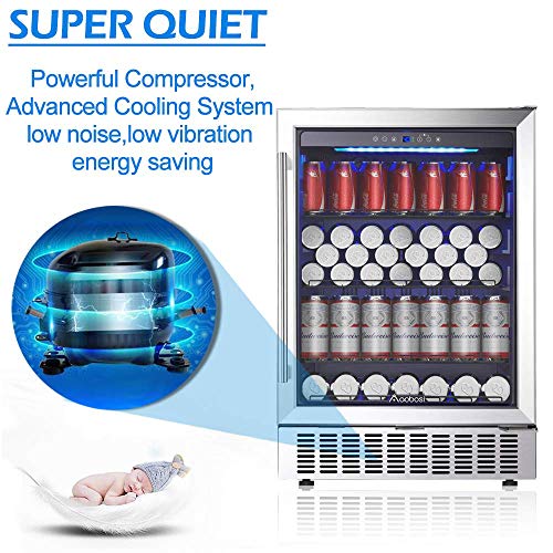 Aobosi 24" Beverage Refrigerator for Cans and Bottles
