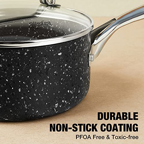 3-Piece Nonstick Saucepan Set with Glass Lids