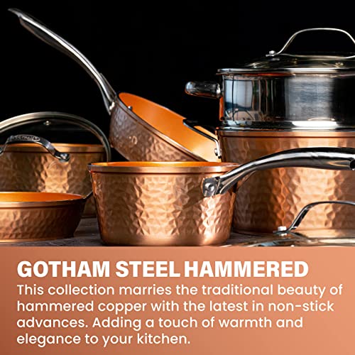 Gotham Steel Hammered Copper 20-Piece Cookware Set