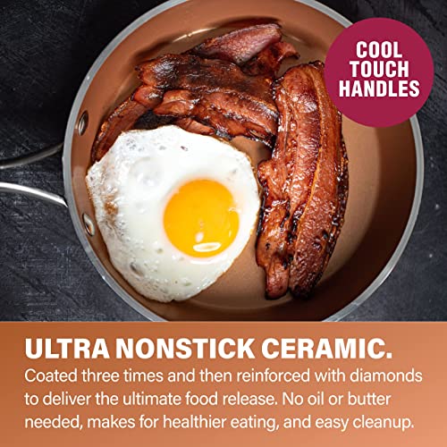 Gotham Steel Hammered Copper 20-Piece Cookware Set