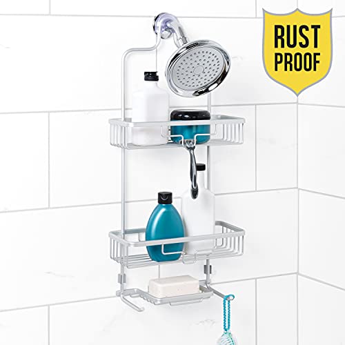Rustproof Aluminum Shower Caddy in Satin Chrome
