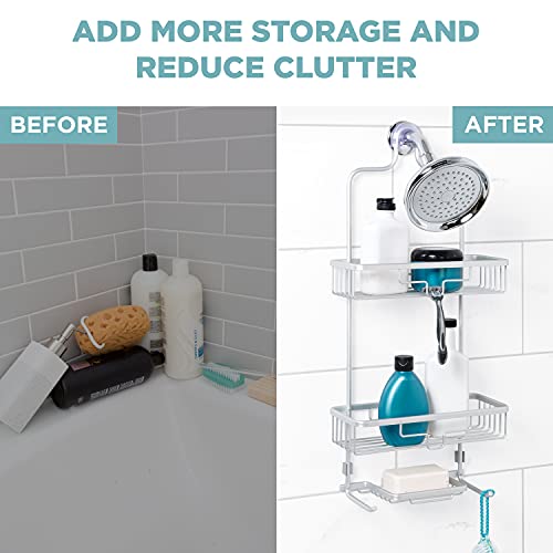 Rustproof Aluminum Shower Caddy in Satin Chrome