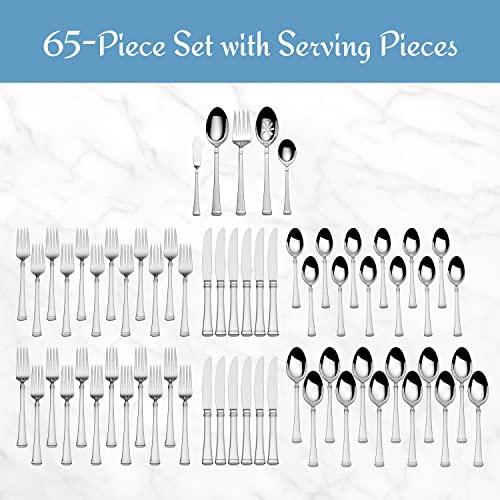 Harmony 65-Piece Stainless Steel Flatware Set