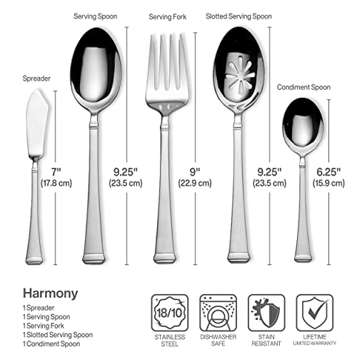 Harmony 65-Piece Stainless Steel Flatware Set