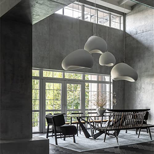 JAYMP 60cm Modern Pendant Light for Dining Room Kitchen Island Light Hallway Restaurant Hanging Lamp E26 Base Japanese Wabi-Sabi Style Bird Nest Shape Lighting Fixture