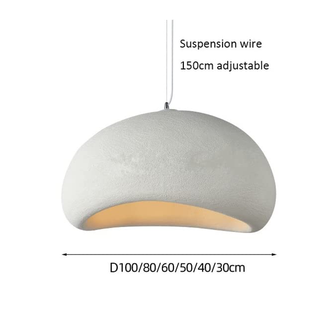 JAYMP 60cm Modern Pendant Light for Dining Room Kitchen Island Light Hallway Restaurant Hanging Lamp E26 Base Japanese Wabi-Sabi Style Bird Nest Shape Lighting Fixture