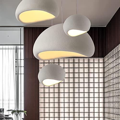 JAYMP 60cm Modern Pendant Light for Dining Room Kitchen Island Light Hallway Restaurant Hanging Lamp E26 Base Japanese Wabi-Sabi Style Bird Nest Shape Lighting Fixture