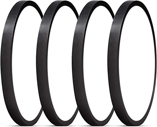 ocioc 4 Pack 15.7inch LED Flush Mount Ceiling Light Black,36W,5000K,Ultra Thin Round Lighting Fixture for Bedroom, Office, Hallway, Kitchen ETL Listed