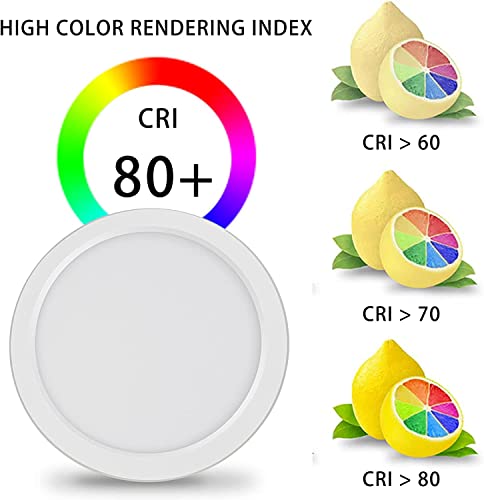 NOVELUX 7" LED Flush Mount Ceiling Light Dimmable,5000k Daylight Ultra Slim Round Flat Panel Ceiling Lights Fixture,Waterproof Modern Ceiling Lamp for Bedroom,Kitchen,Bathroom,Hallway (6 Pack)