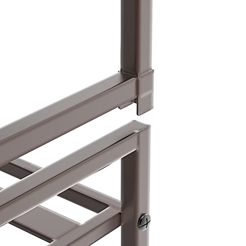 Simple Houseware 3-Tier Stackable Metal Panel Shoes Rack, Bronze