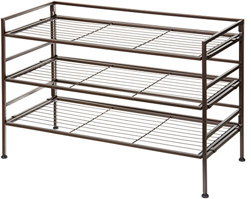 Amazon Basics 9-Pair Shoe Rack Organizer, Black