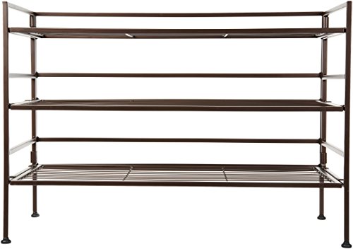 Amazon Basics 9-Pair Shoe Rack Organizer, Black