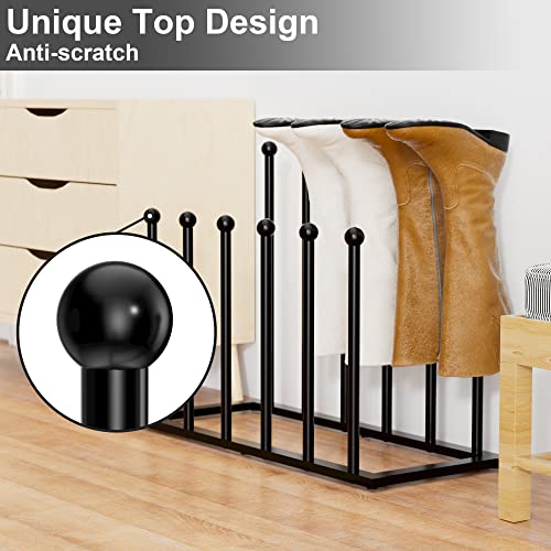 pickpiff Free Standing Shoe Racks - Black Metal Boot Rack, Shoe Organizer for Dorm Room, Closet, Entryway, Bedroom, Patio Outdoor, Hallway, Black Shoe Rack Organizer, Shoe Storage Fit for 6 Pairs
