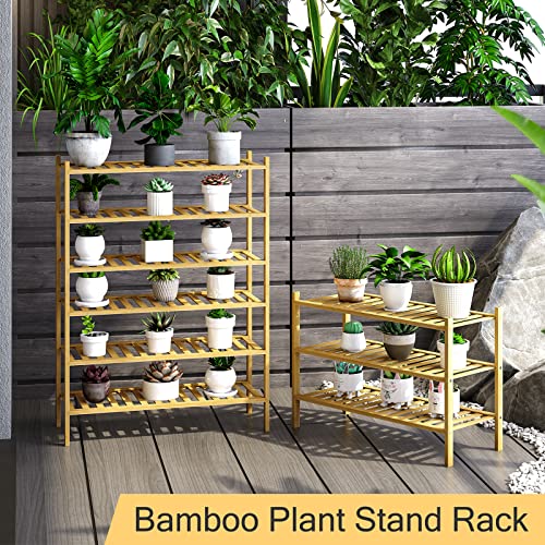 Furshus 3-Tier Bamboo Shoe Rack for Entryway, Stackable | Heavy Duty | Multi-Function, Free Standing Shoe Racks for Bedroom Hallway Closet