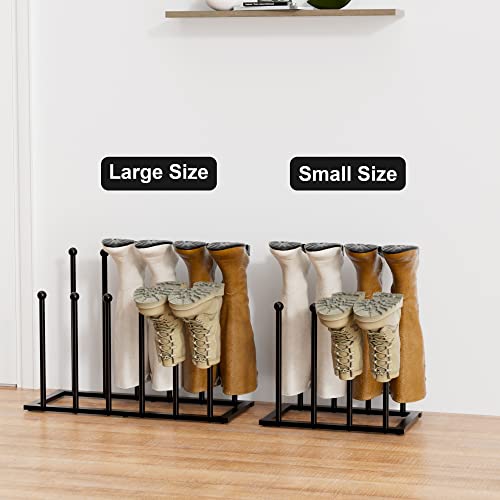 pickpiff Free Standing Shoe Racks - Black Metal Boot Rack, Shoe Organizer for Dorm Room, Closet, Entryway, Bedroom, Patio Outdoor, Hallway, Black Shoe Rack Organizer, Shoe Storage Fit for 6 Pairs