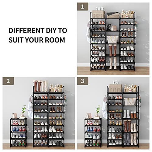Kottwca Shoe Rack Organizer for Entryway Closet 9 Tiers, Large Shoe Storage Shelf for 50-55 Pairs Shoe and Boots, Space Saving Shoe Stand Cabinet for Bedroom Cloakroom Hallway Garage