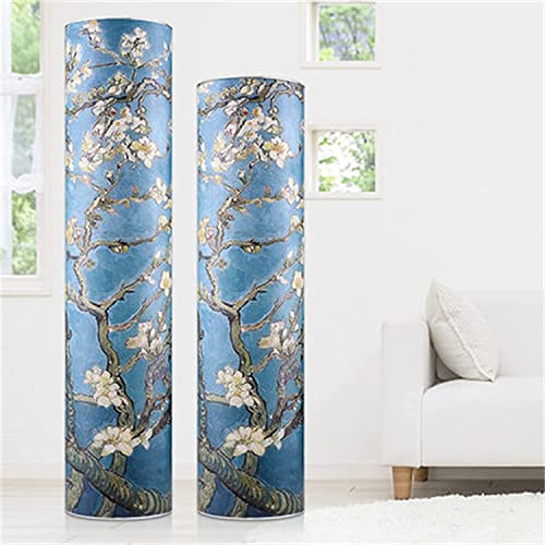 MUWIZ Shoe Rack for Home Closet Hallway Entrance Bedroom Shoe Cabinet 360 Degree Rotating Shoe Cabinet Shoe Rack Round Cylinder Multi-Functional Household Shoe Cabinet (Color : Blue, Size : 127x40cm)