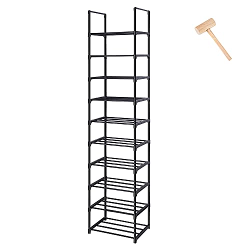 OYREL Sturdy Metal Shoe Rack Organizer,Narrow Shoe Racks for Closets, Shoe Stand,Shoe Shelf
