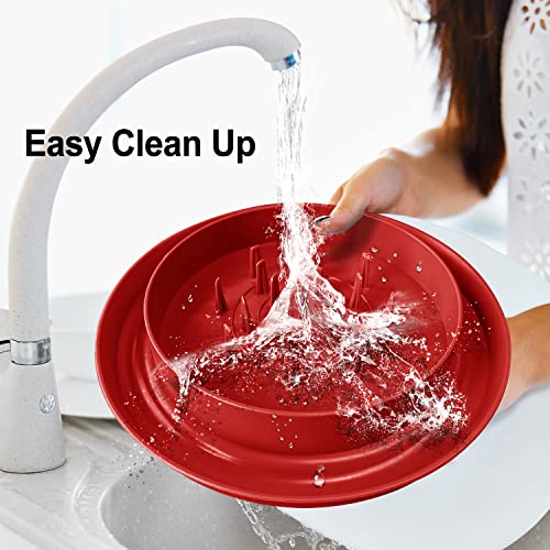 GUEZASE Chicken Shredder Tool, Meat shredder, Suitable for Pulled Chicken, Meat Shredder Tool with Non-Skid Base, Dishwasher Safe BPA free Chicken shredder pro 10.5" (Red)