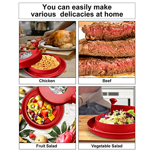 GUEZASE Chicken Shredder Tool, Meat shredder, Suitable for Pulled Chicken, Meat Shredder Tool with Non-Skid Base, Dishwasher Safe BPA free Chicken shredder pro 10.5" (Red)