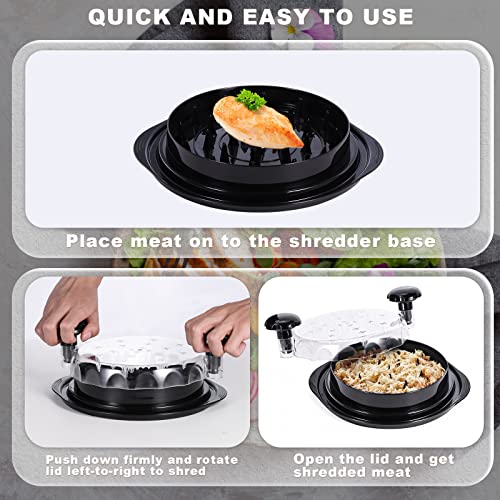 Chicken Shredder,Meat Shredder,Upgraded Chicken Breast Shredder Tool Twist,Chicken Griner with Ergonomic Handle Non-Skid Base for Pulled Pork, Beef and Chicken
