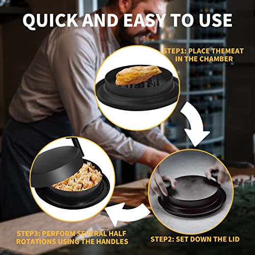 Chicken Shredder Shred Machine ，Chicken Shredder Tool Twist，meat shredder claws，barbecue claws- Alternative to Bear Claws Meat Shredder (Black)