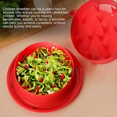 Havana's Kitchen Chicken Shredder - Perfect Meat Shredder Tool Machine with Handle, Chicken Shredder Tool with Anti-Slip Handles, BPA Free, Suitable for Grinding Pork, Beef, & Chicken (Red)
