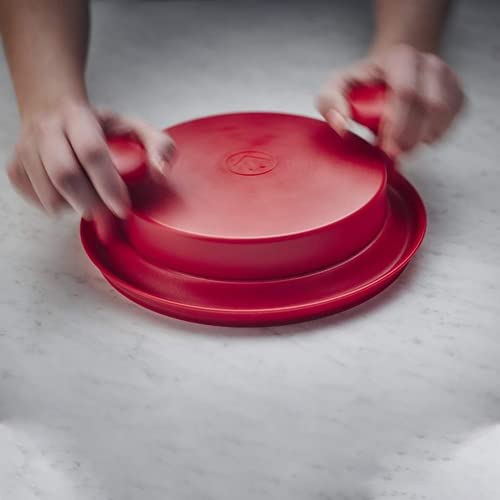HaiZhiTong 10.3in Chicken Breast Shredder Mincer Mincer Tool with Handle and Anti-Slip Bottom Mat for Pork Red Beef Chicken Breast Substitute for Bear Claw (Red)