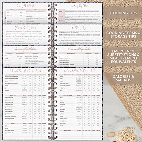 PLANBERRY Recipe Book – Blank Hardcover Cookbook to Write In Your Own Recipes – Empty Cook Book Journal to Fill In – Blank Family Recipe Notebook – 60 Recipes, 6.3”x8.4” (Wild Purple)