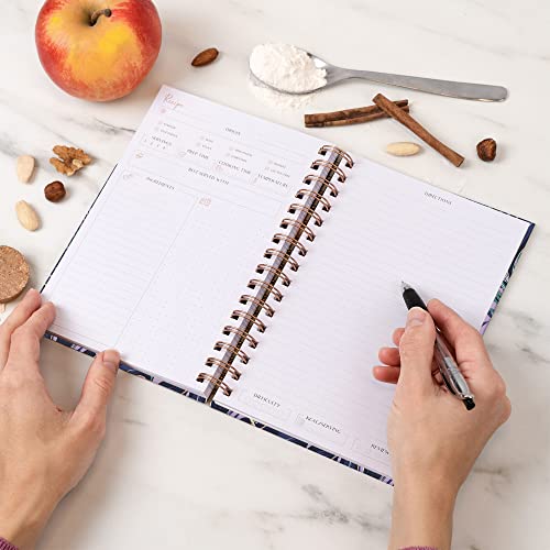 PLANBERRY Recipe Book – Blank Hardcover Cookbook to Write In Your Own Recipes – Empty Cook Book Journal to Fill In – Blank Family Recipe Notebook – 60 Recipes, 6.3”x8.4” (Wild Purple)