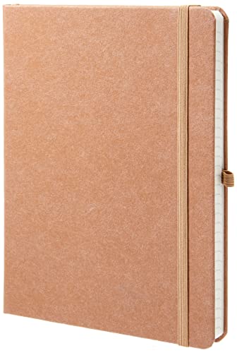 Amazon Aware FSC Certified Kraft Paper Hardcover Lined Journal Notebook, Kraft paper brown, 5 x 8 Inch