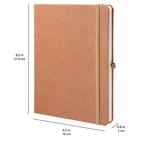 Amazon Aware FSC Certified Kraft Paper Hardcover Lined Journal Notebook, Kraft paper brown, 5 x 8 Inch