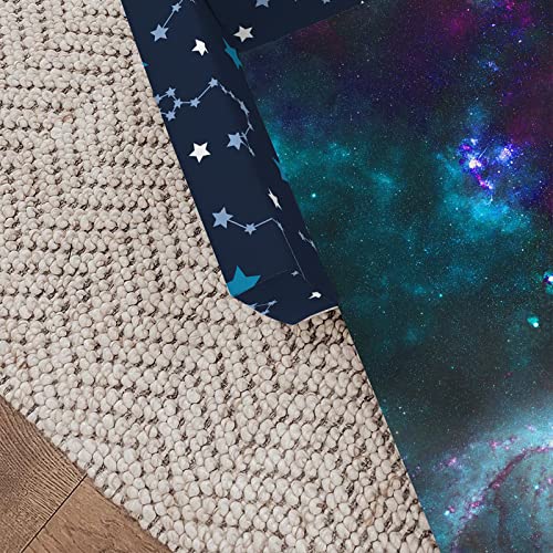 fond + found Kids Sofa, Zodiac Sign Toddler Couch 2-in-1 Convertible Sofa to Lounger, Starry Sky Flip Out Chair & Sleeper, Zodiac Gifts Kids Couch for Kids Girls Boys