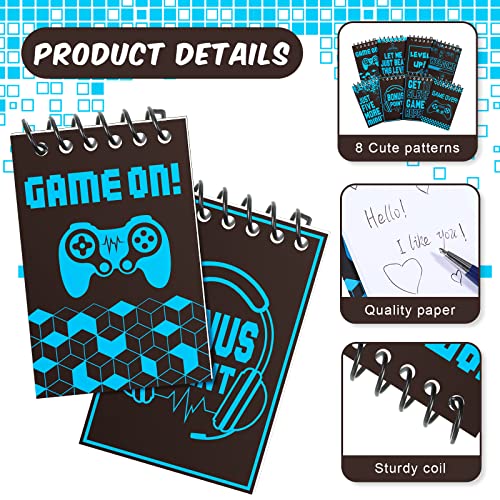 Epakh 24 Pieces Gaming Mini Notepads Video Game Notebooks Gamer Notebooks for Video Gaming Themed Birthday Party Favor Supplies Teacher Classroom Supplies