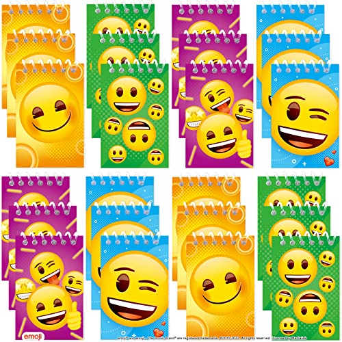 FANCY LAND Emoji Mini Spiral Notepads Emotions Party Favors Notebooks for Kids Teacher Classroom Rewards 24Pcs