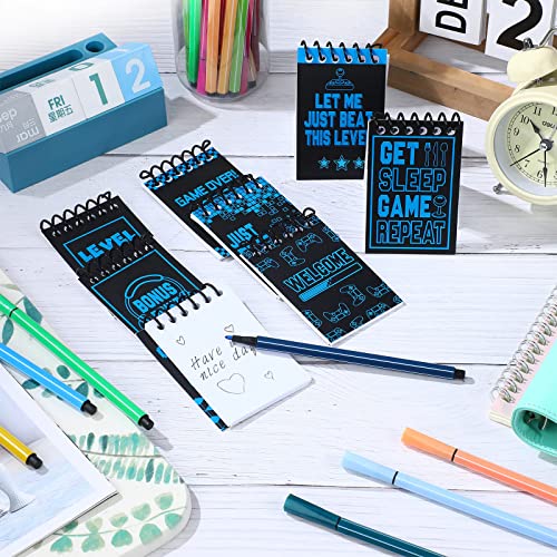 Epakh 24 Pieces Gaming Mini Notepads Video Game Notebooks Gamer Notebooks for Video Gaming Themed Birthday Party Favor Supplies Teacher Classroom Supplies