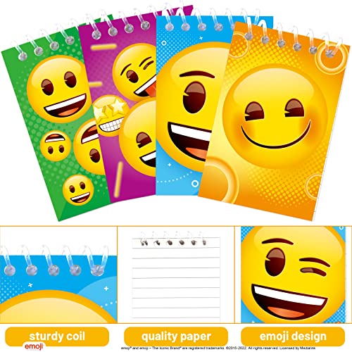 FANCY LAND Emoji Mini Spiral Notepads Emotions Party Favors Notebooks for Kids Teacher Classroom Rewards 24Pcs