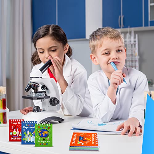 Cindeer Science Party Mini Notebooks Science Party Spiral Portable Notepads Party Bag Stuffers with 8 Designs Teacher Classroom Reward Supply for Boys Girls Planet Birthday Theme Party Favor