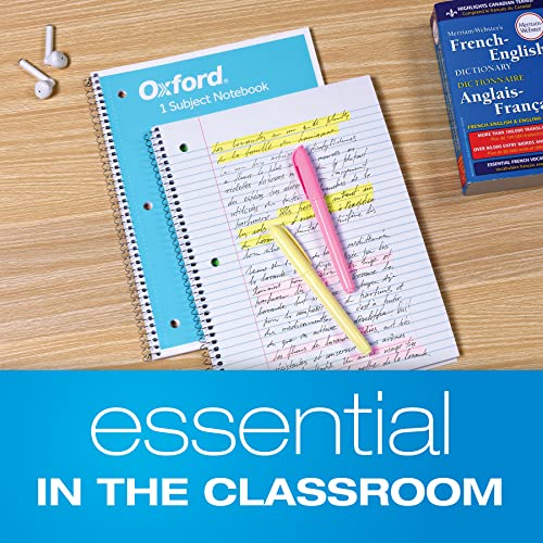 Oxford Spiral Notebook 12 Pack, 1 Subject, College Ruled Paper, 8 x 10-1/2 Inches, Assorted Colors, 70 Sheets (65205)