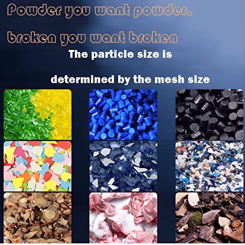 HayWHNKN Plastic Shredder 7.5KW Disintegrator Machine Electric Chipper Granulator Plastic Bottle Cardboard Grinder Mill Rubber Crusher 220V (No.400 7.5KW)